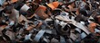 Recyclable scrap metal image lead scrap ready for reuse
