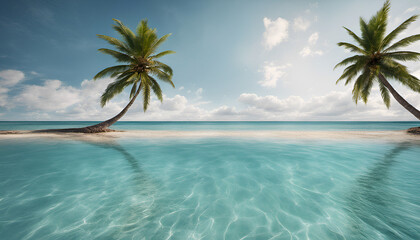 Wall Mural - A beautiful tropicl island in the middle of the ocean