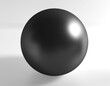 © adobedesigner - Black ball on white background. Black sphere isolated.