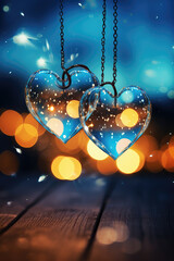 Wall Mural - Valentines Day Abstract Background with Beautiful Bokeh	