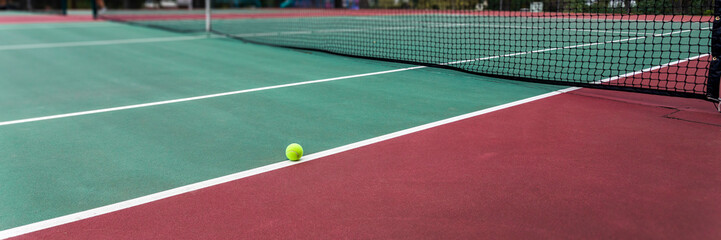 Wall Mural - Tennis court with ball