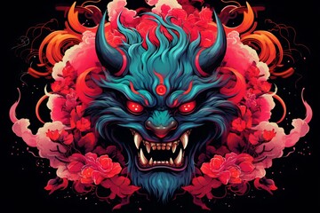 Wall Mural - Deadly devil creative illustration