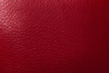 Red Leather Texture, Red Background 