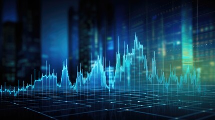 Wall Mural - Business finance graph chart of stock market investment trading.