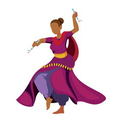 Wall Mural - navratri dancer female