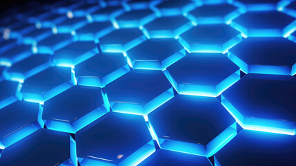 Wall Mural - Hexagon Pattern Digital Abstract Background