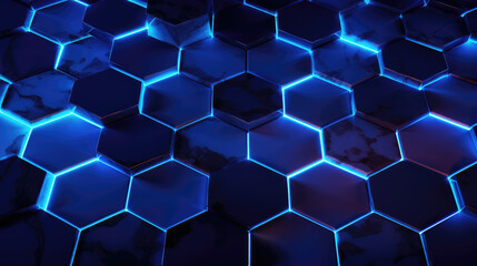 Wall Mural - Hexagon Pattern Digital Abstract Background