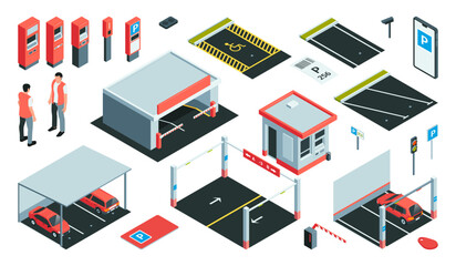 Poster - Isometric Parking Color Set