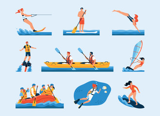 Sticker - Flat Water Sport Set