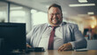 © EmmaStock - The Businessman manager plus size enjoying at work