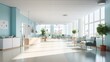 © NoLimitStudio - Modern medical clinic office hallway, hospical reception area