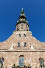 Wall Mural - St. Peter's Church tower in Riga Old Town, Latvia