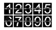 Set of numbers from zero to nine on a white background. Vector illustration