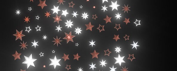 Sticker - XMAS Stars - stars. Confetti celebration, Falling golden abstract decoration for party, birthday celebrate,