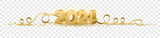 Fototapeta Panele - 2024 happy new year vector symbol transparent background isolated