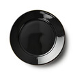 Black plate isolated with png background.