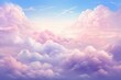 Soft pink clouds against a sky stage create a dreamy, fluffy, and fantasy-like background. Generative AI