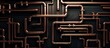 © AkuAku - Steampunk copper pipe maze on black wall
