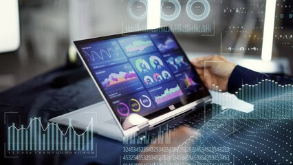 Fototapete - Data Analyst Using Data Analytics KPI