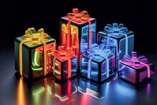 Chromatic Gift Boxes In Vibrant Colors Ideal For Expressing Happiness And Celebration