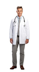 Wall Mural - Doctor isolated on transparent white background