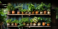 Recycled Pallets With Hanging Plants Creating A Vertical Garden