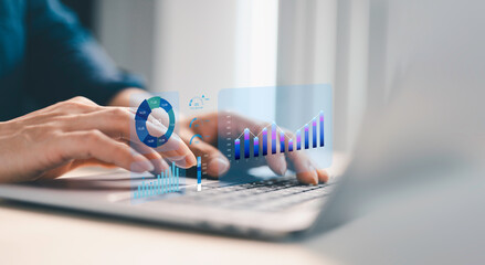 DevOps software development and IT operations programer development concept with dev and ops icon computer screen project manager operation sysadmin.working in agile methodology environment