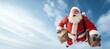 © romanets_v - Photo of santa claus flying on the background of sky