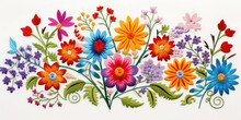An Image Showing Colorful Mexican Flower Wreaths