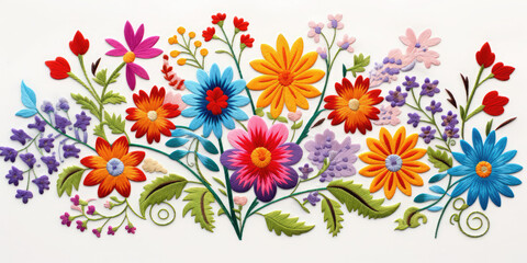 Wall Mural - an image showing colorful mexican flower wreaths