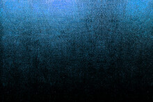 Blue White Golden Black Glitter Texture Abstract Banner Background With Space. Twinkling Glow Stars Effect. Like Outer Space, Night Sky, Universe. Rusty, Rough Surface, Grain.