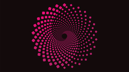 Wall Mural - Abstract vortex spiral symbol background for your creative project. This festival dotted spinning ball can be used as logo or banner.