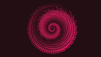 Wall Mural - Abstract vortex spiral symbol background for your creative project. This festival dotted spinning ball can be used as logo or banner.
