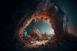 hidden gem in nature gemstone cave 8K highly detailed very realistic perfect lighting 
