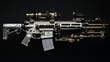 © SHOTPRIME STUDIO - Scope gun black army military rifle weapon white assault war