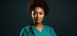 © Johnathan - Black Woman Registered Nurse Employee Job Expertise Work Environment Backdrop Generative AI