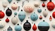  a bunch of different colored ornaments hanging on a wall together.  generative ai