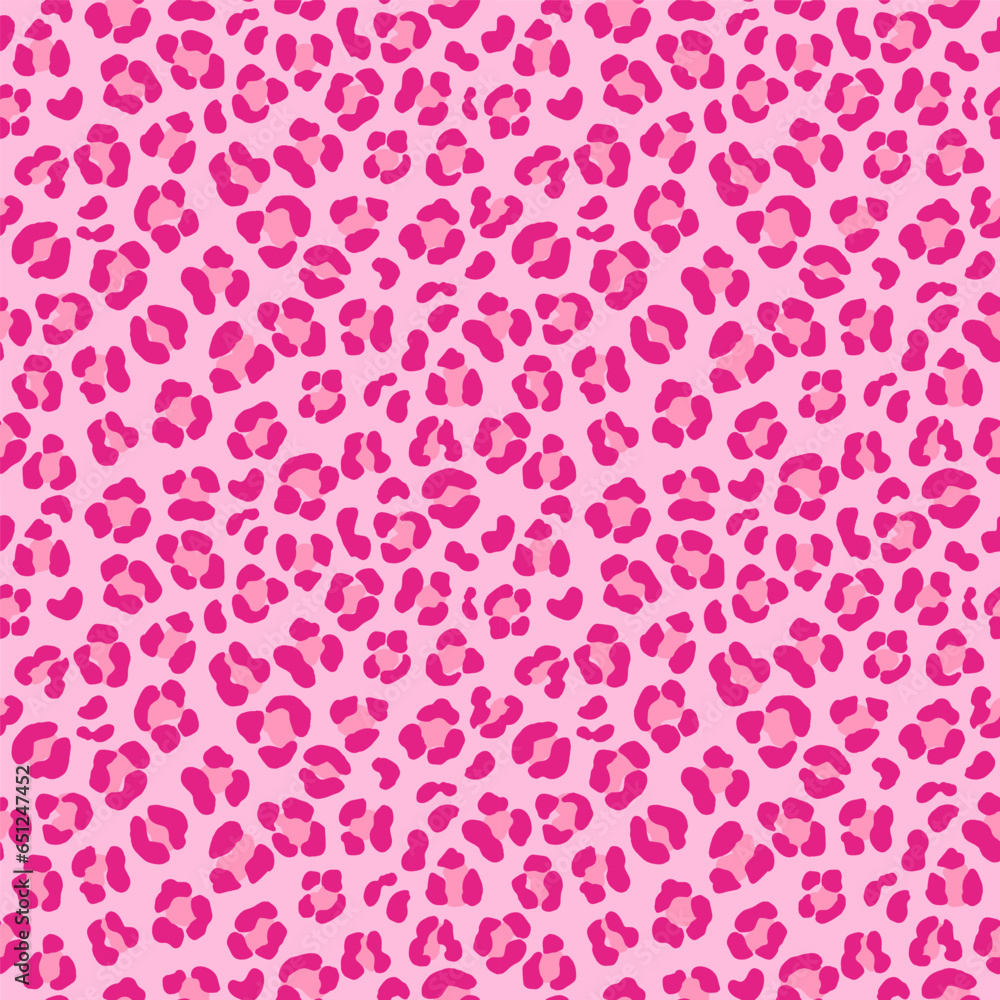 Leopard seamless pattern design in pink color. Trendy vector background ...