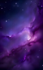 Wall Mural - Purple starry night sky.