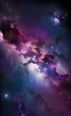 Wall Mural - Milky way at starry night sky.