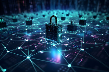 network security concept, network data code