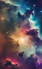 Wall Mural - Space galaxy wallpaper background.