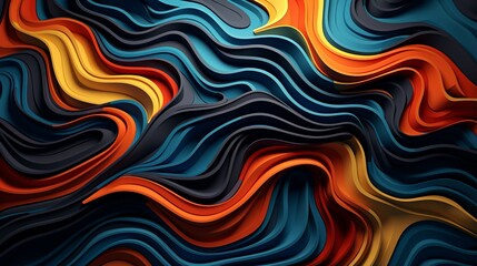 Wall Mural - dynamic 3d abstract background in vibrant colors