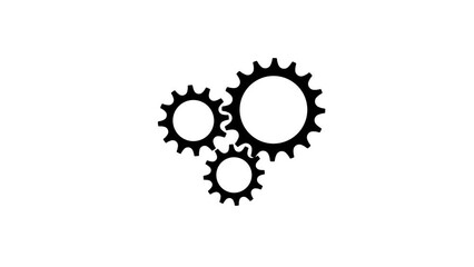 Sticker - gears on white background