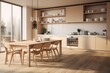 © dendyh7 - Aesthetic Kitchen Room Interior Design Created with Generative AI