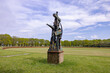 Walking through the Herning sculpture park and educational area