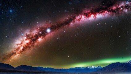 Wall Mural - vibrant nebula galaxy with stars and clouds as cosmic wallpaper