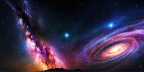 Wall Mural - colorful space galaxy cloud nebula. stary night cosmos. universe science astronomy. supernova backgr