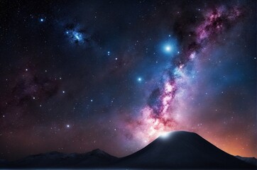 Wall Mural - Depiction of a Celestial Space Scene with Supernova, Nebula, and Stars, Radiant Cosmic Vista