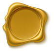 © VectorBum - Golden wax seal. Realistic blank emblem template